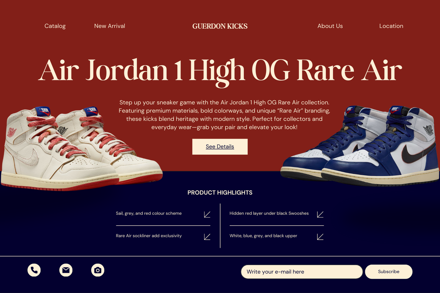 Air Jordan 1 High OG Rare Air ‘Deep Royal Blue’ & ‘Cinnabar’