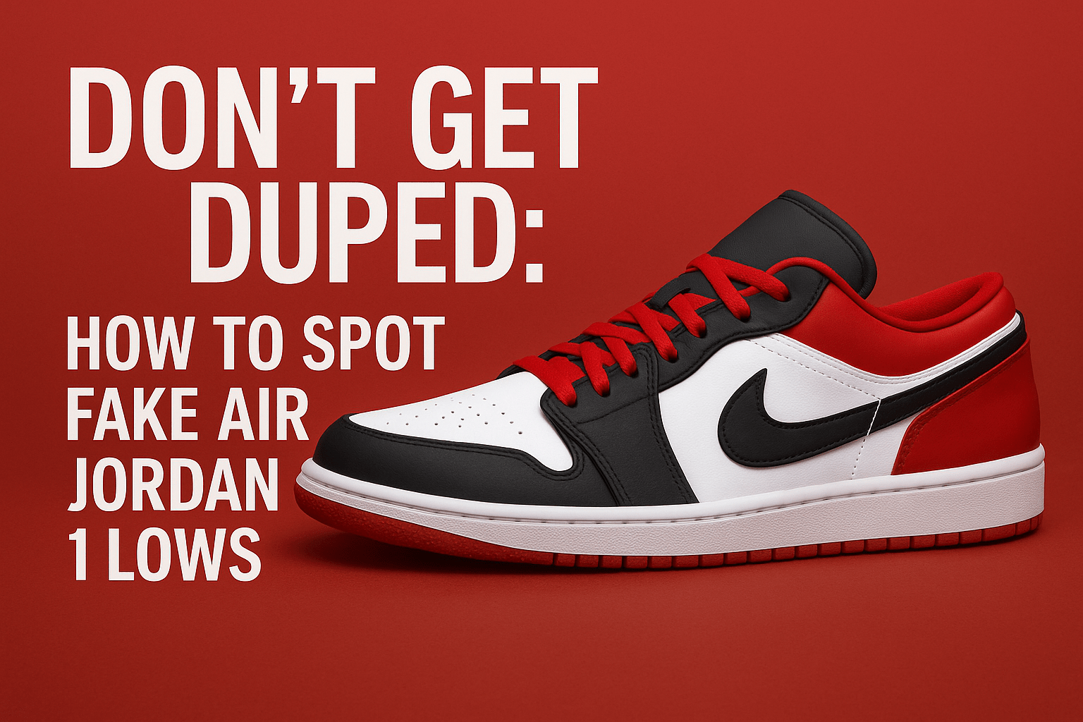 Don’t Get Duped: The Guide to Spotting Fake Air Jordan 1 Low Sneakers - Guerdon Kicks