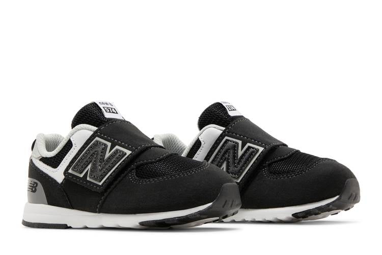 574 New-B Hook & Loop Toddler Wide 'Black White'