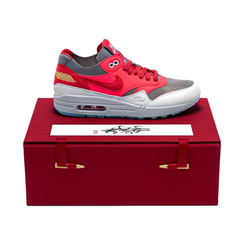 CLOT x Air Max 1 'Kiss Of Death - Solar Red' Special Box
