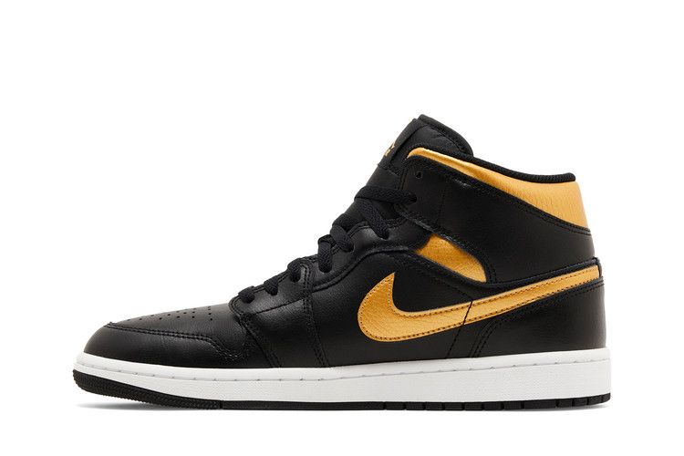 Air Jordan 1 Mid 'Black Metallic Gold'