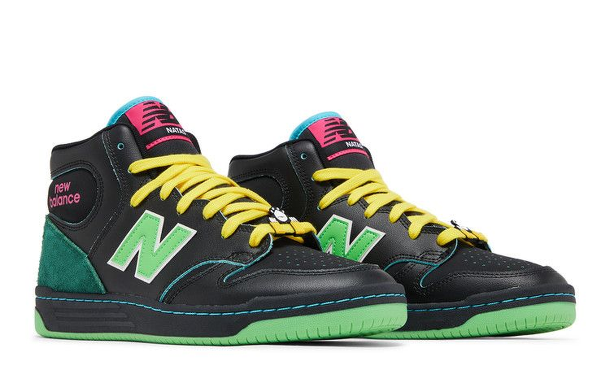 Natas Kuapas x Numeric 480 High 'Black Lime Green'