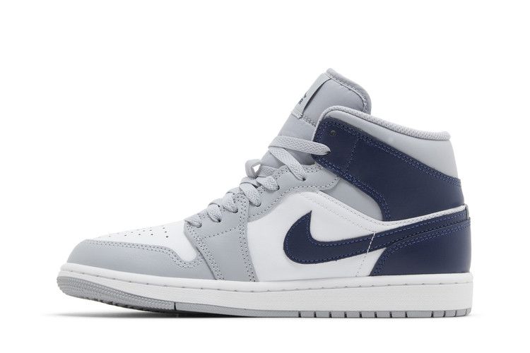Air Jordan 1 Mid 'Wolf Grey Midnight Navy'