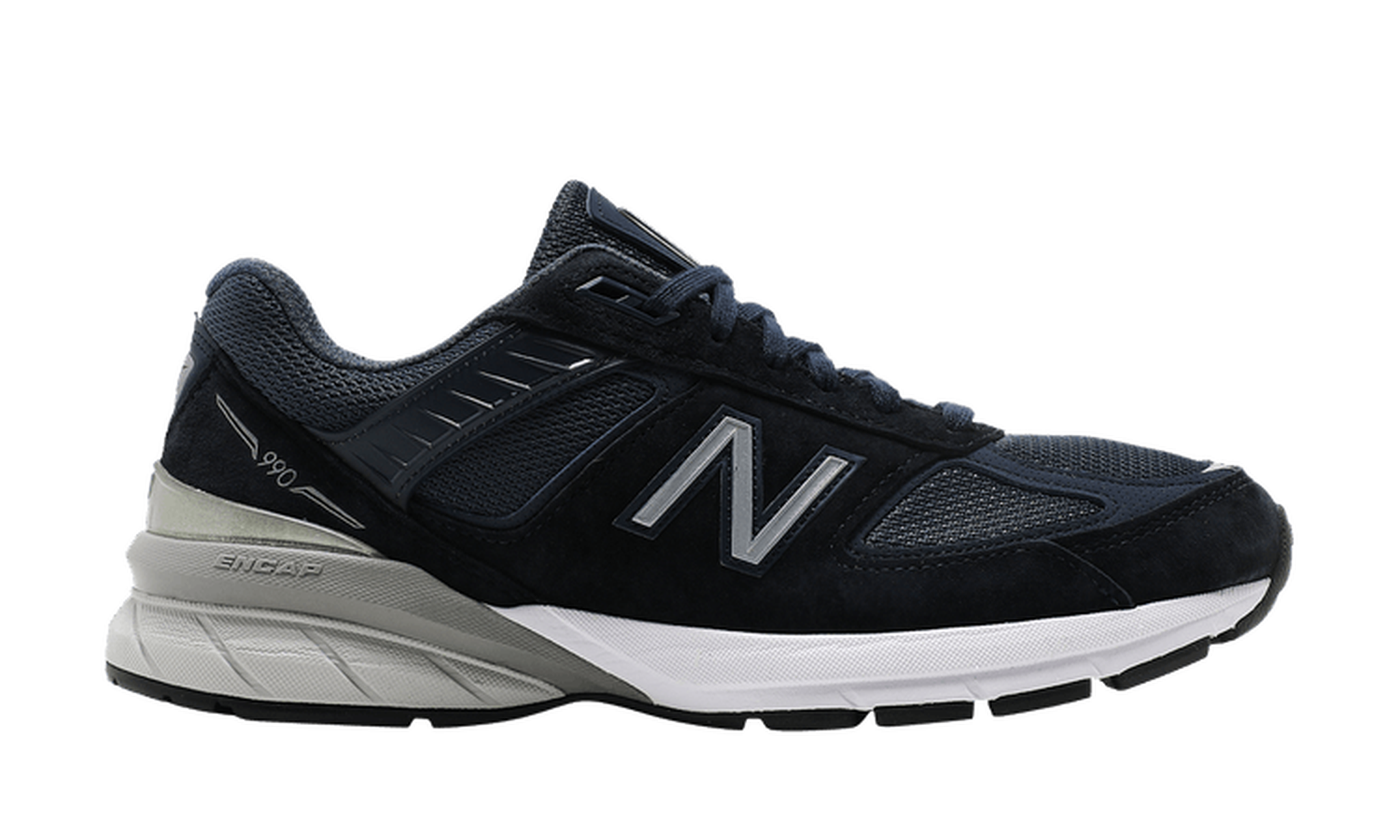 Wmns 990v5 Made in USA Wide 'Navy Silver'