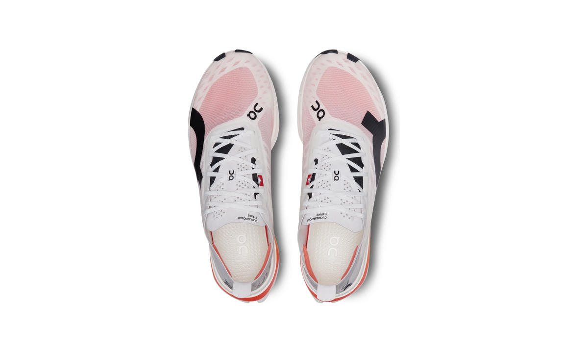 On Running Cloudboom Strike White Black Orange