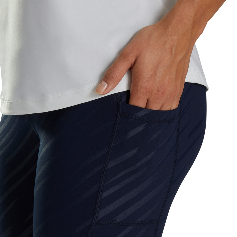 Embossed Leggings Women - Navy