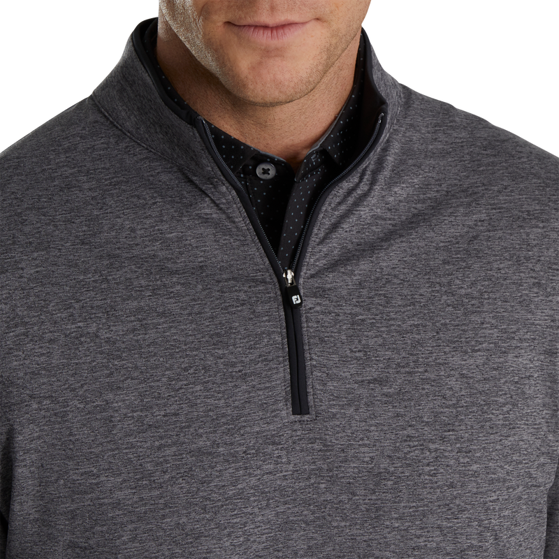 Lightweight Solid Mid-Layer - Heather Charcoal