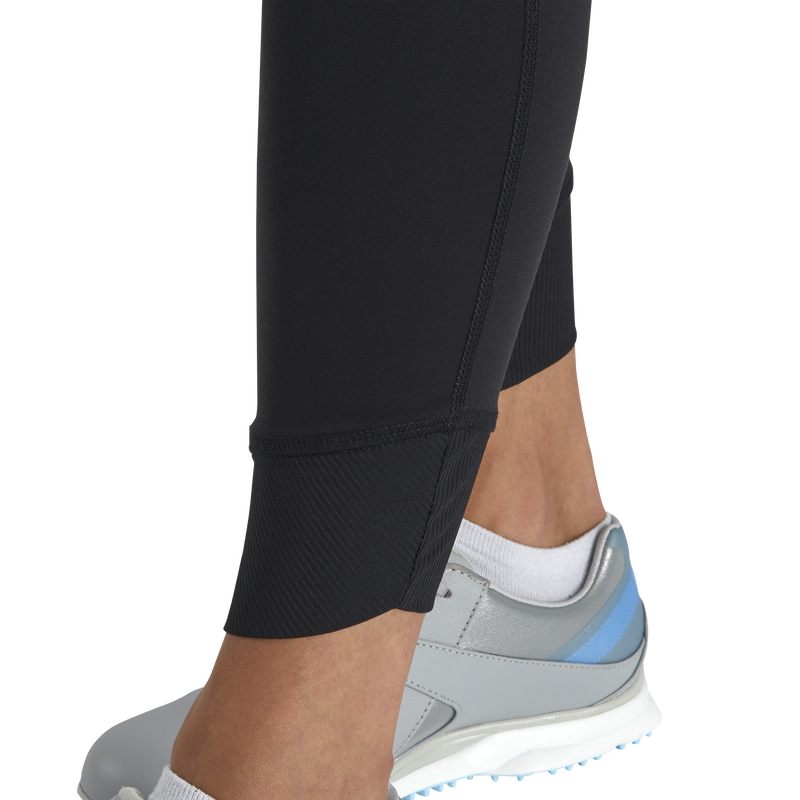 Ankle Length Rib Block Leggings Women - Black