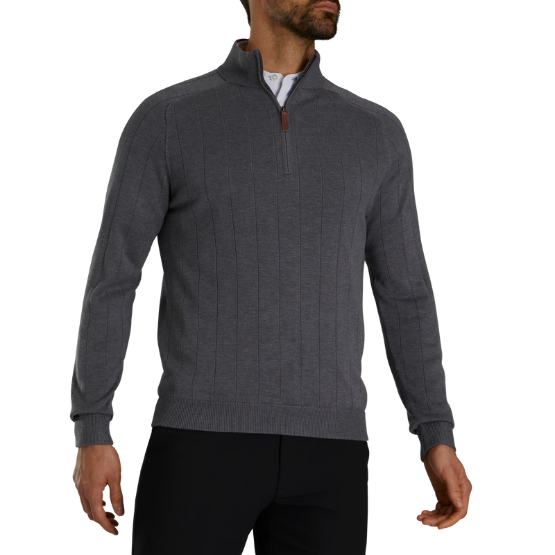 Drop Needle Pullover - Heather Charcoal