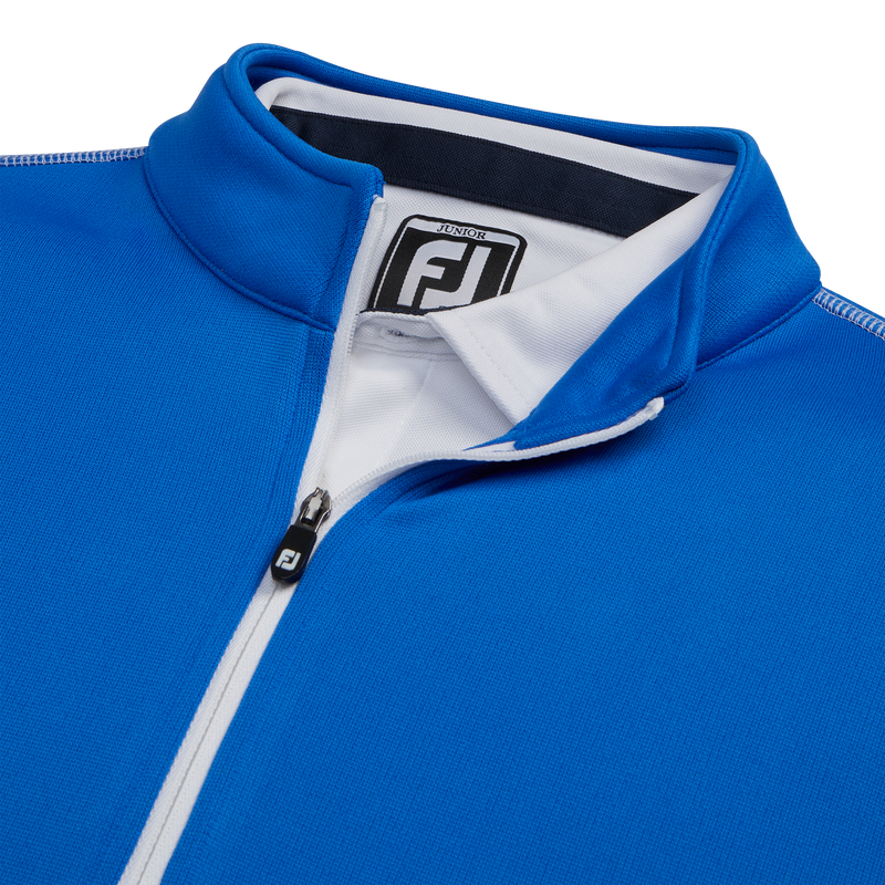Half-Zip Contrast Stitch Mid-Layer Junior - Royal