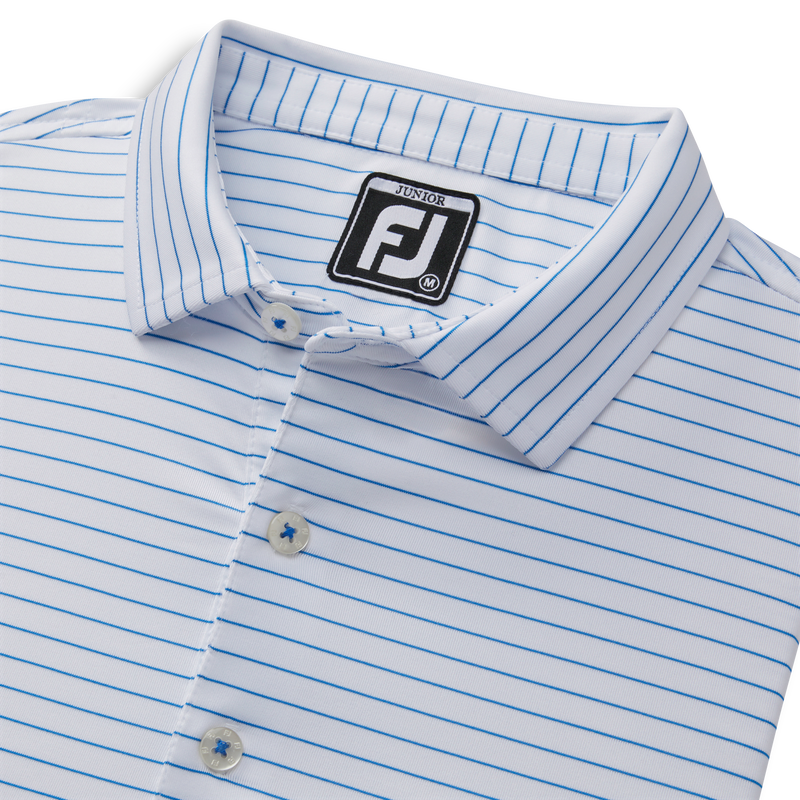 Pencil Stripe Junior - White / Royal