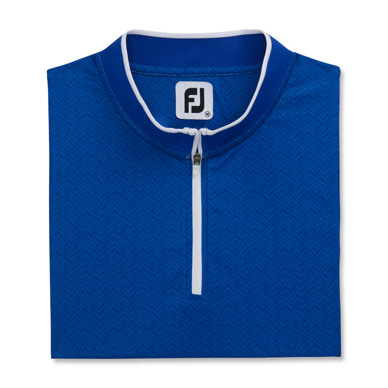 Quarter-Zip Sleeveless Shirt - Cobalt