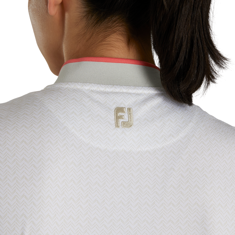 Quarter-Zip Sleeveless Shirt - White / Stone