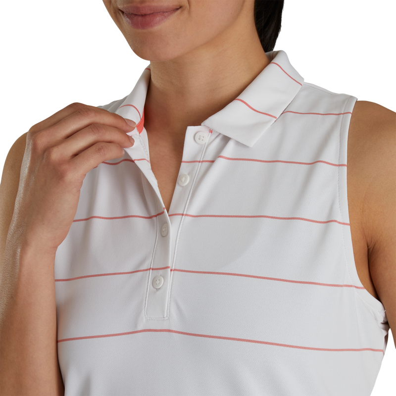 Racerback Pinstripe Tank Women - White / Peach