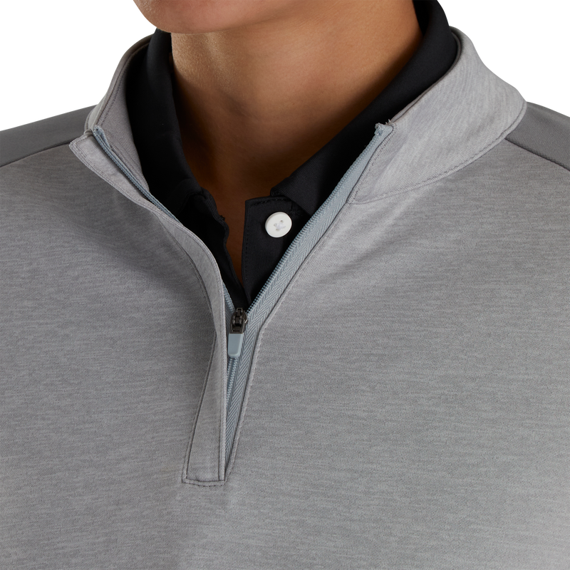 Heather Block Half-Zip Mid-Layer Women - Grey