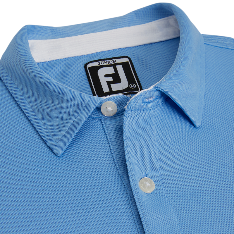 Solid Pique Self Collar Junior - Light Blue