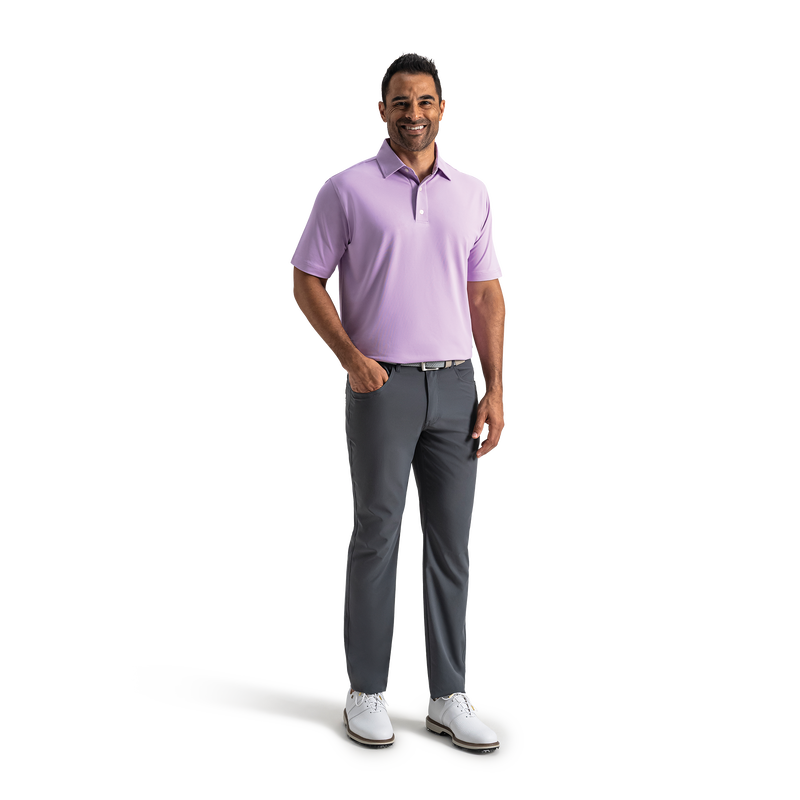 Performance Stretch Pique Solid Self Collar - Lavender