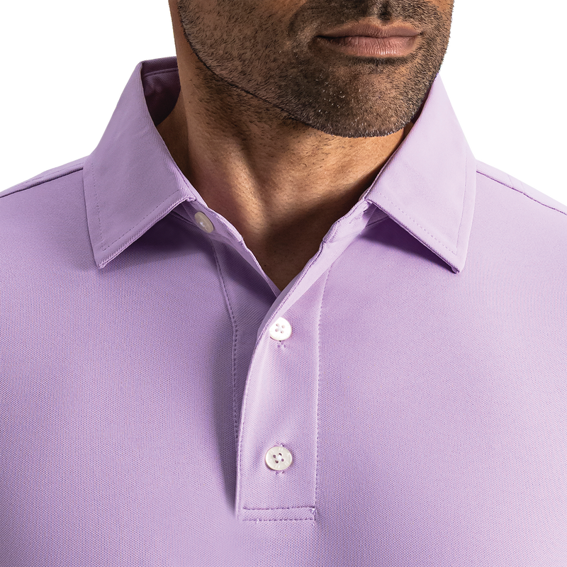 Performance Stretch Pique Solid Self Collar - Lavender