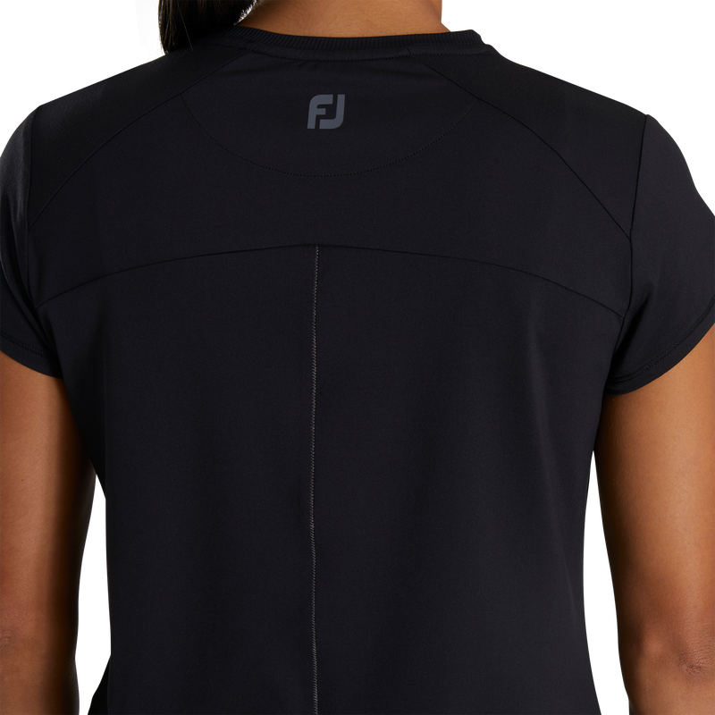 Short Sleeve Crew Neck Women (Women's) - Black
