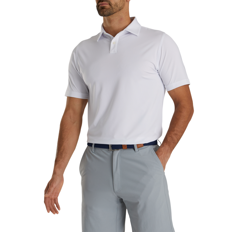 Athletic Fit Solid Lisle - White