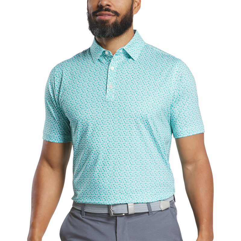 Floral Lisle - Emerald / White