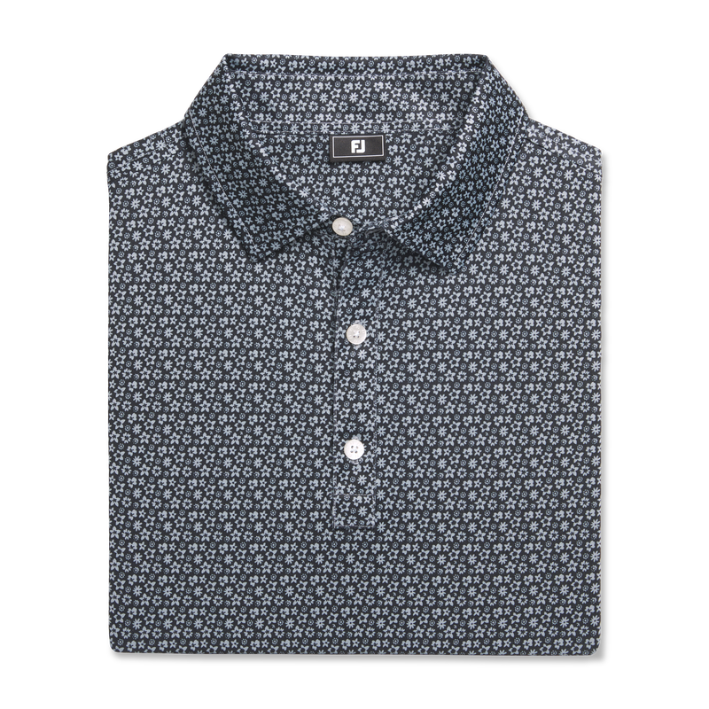 Floral Lisle - Grey / Black
