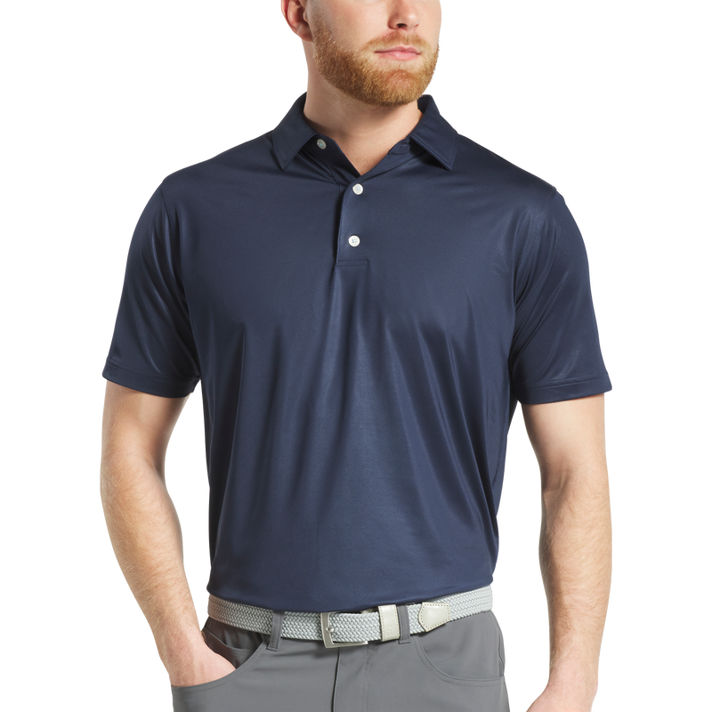 Tonal Dot Print Lisle - Navy