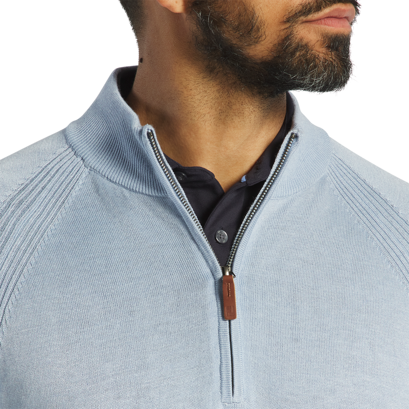 Half-Zip Sweater (Men's) - Heather Light Blue