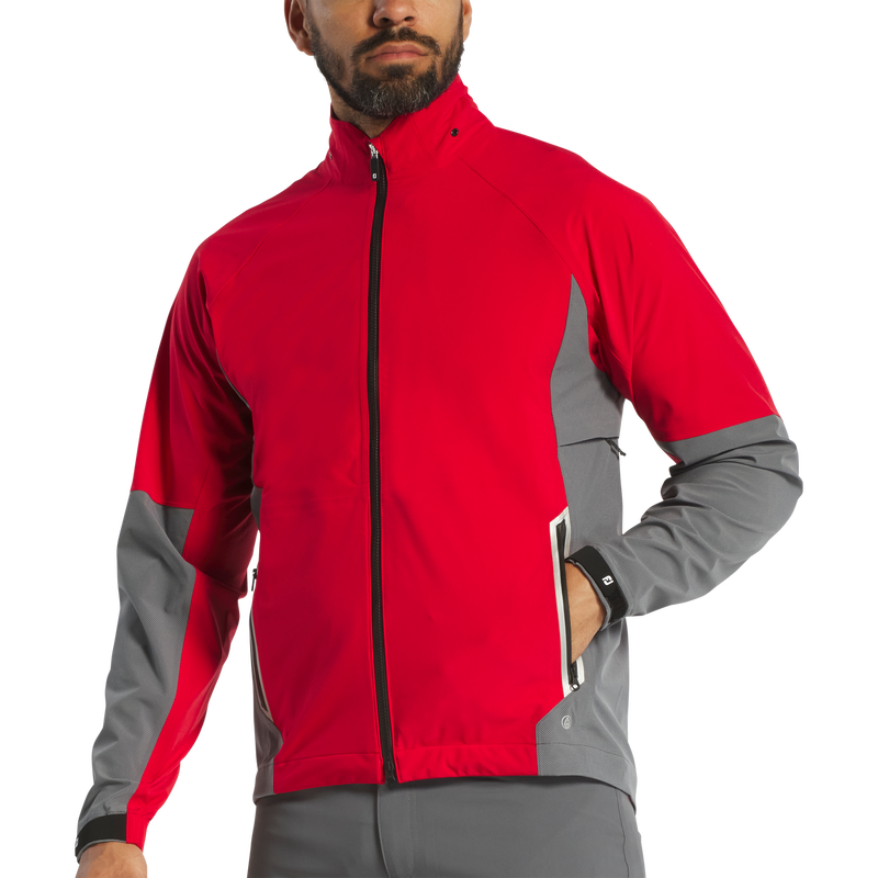 HydroTour Rain Jacket - Dark Red / Charcoal
