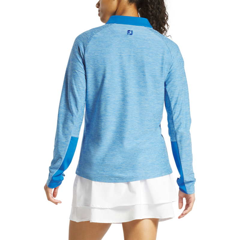 Space Dye Quarter-Zip Mid-Layer Women - Blue / Aqua