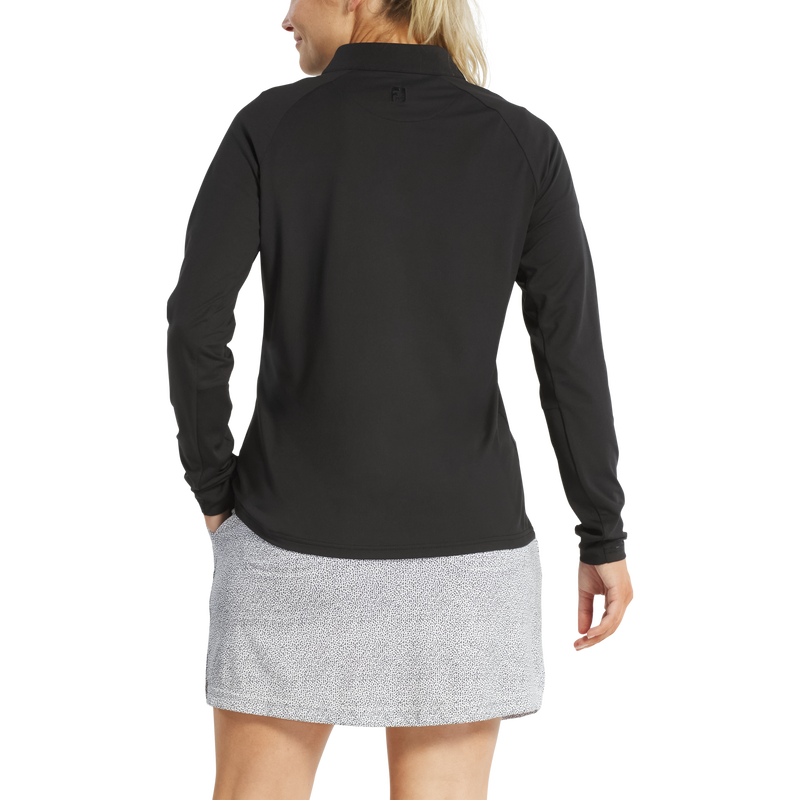 Space Dye Quarter-Zip Mid-Layer Women - Solid Black