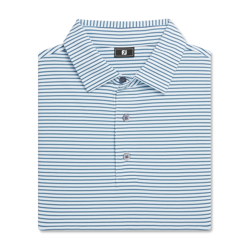 Multi-Stripe Pique - White / Light Blue / Navy