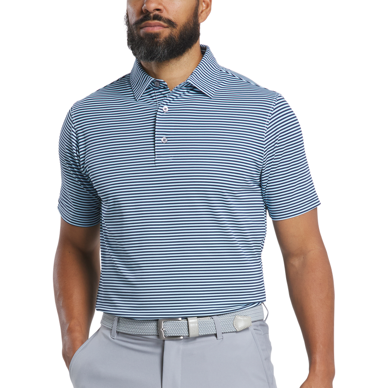 Multi-Stripe Pique - Navy / Light Blue / White