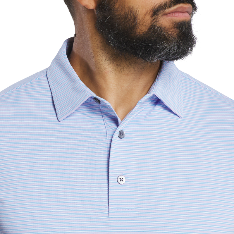 Multi-Stripe Pique - Lavender / Blue / White