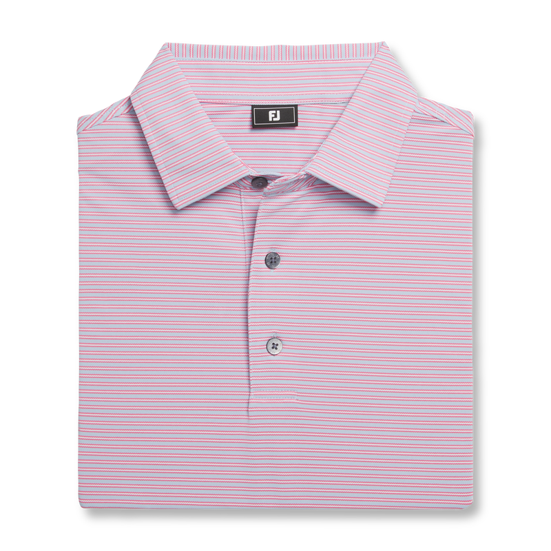 Multi-Stripe Pique - Sky / Pink / White