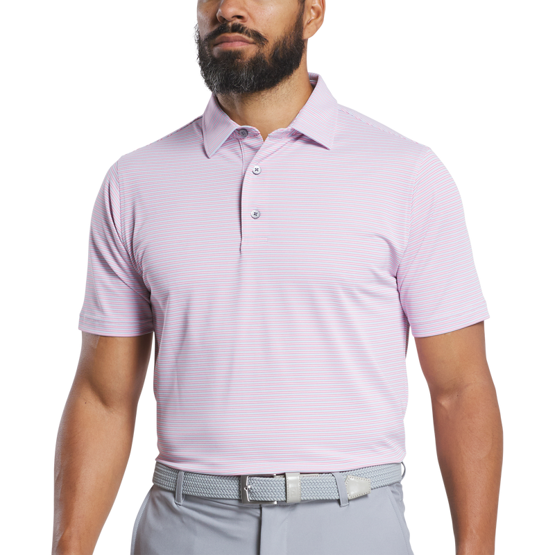 Multi-Stripe Pique - Sky / Pink / White