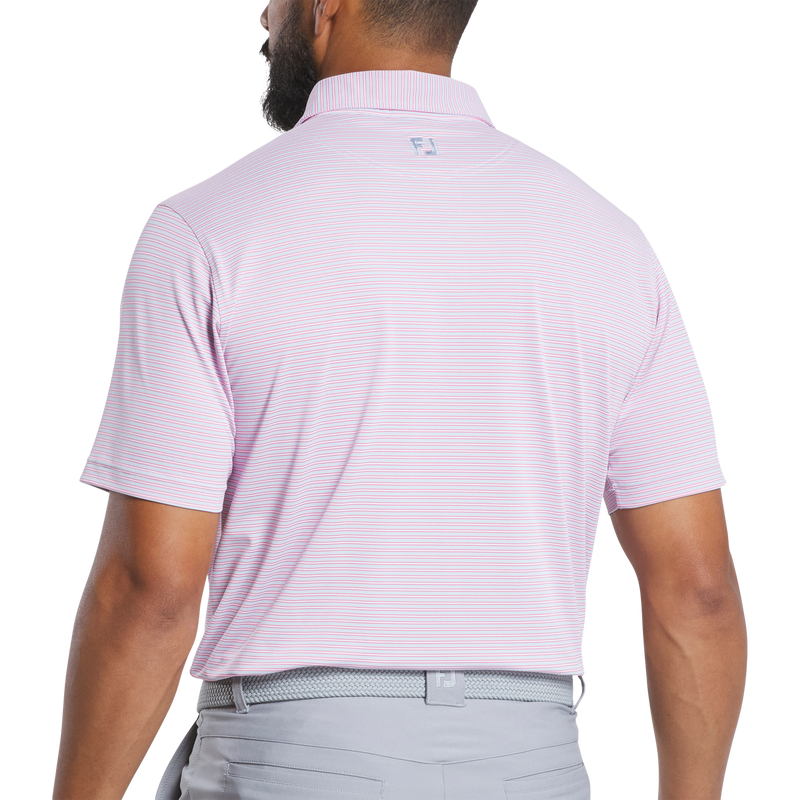 Multi-Stripe Pique - Sky / Pink / White