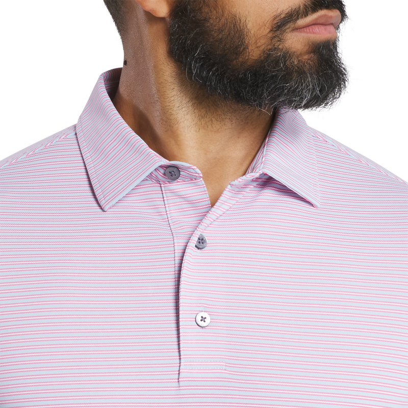 Multi-Stripe Pique - Sky / Pink / White