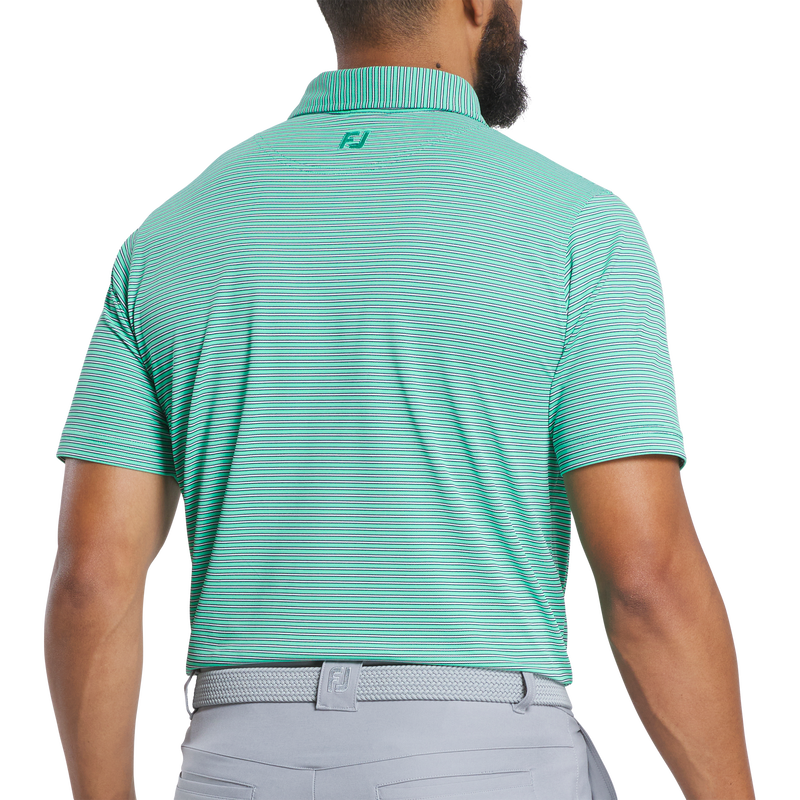 Multi-Stripe Pique - Spearmint / Navy / White