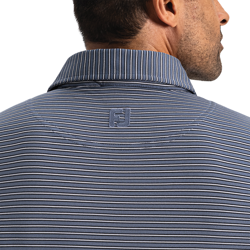Multi-Stripe Pique - Charcoal / Black / White