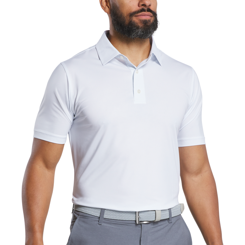 Tonal Dot Print Lisle - White