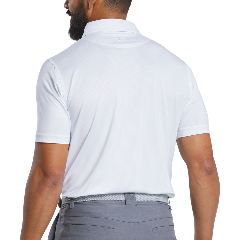 Tonal Dot Print Lisle - White