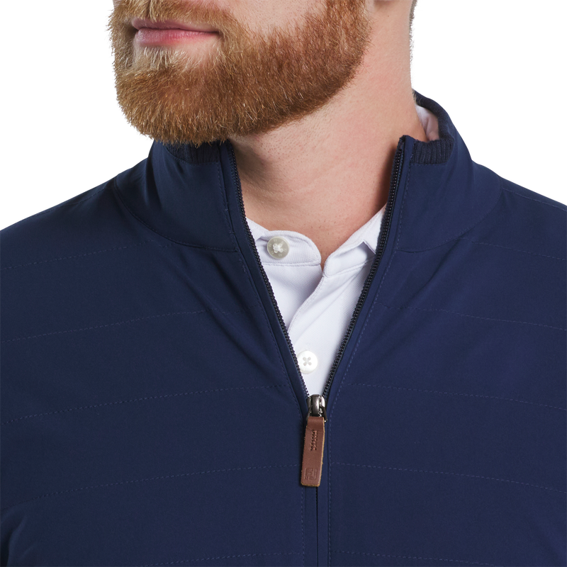 Hybrid Full-Zip Sweater - Navy