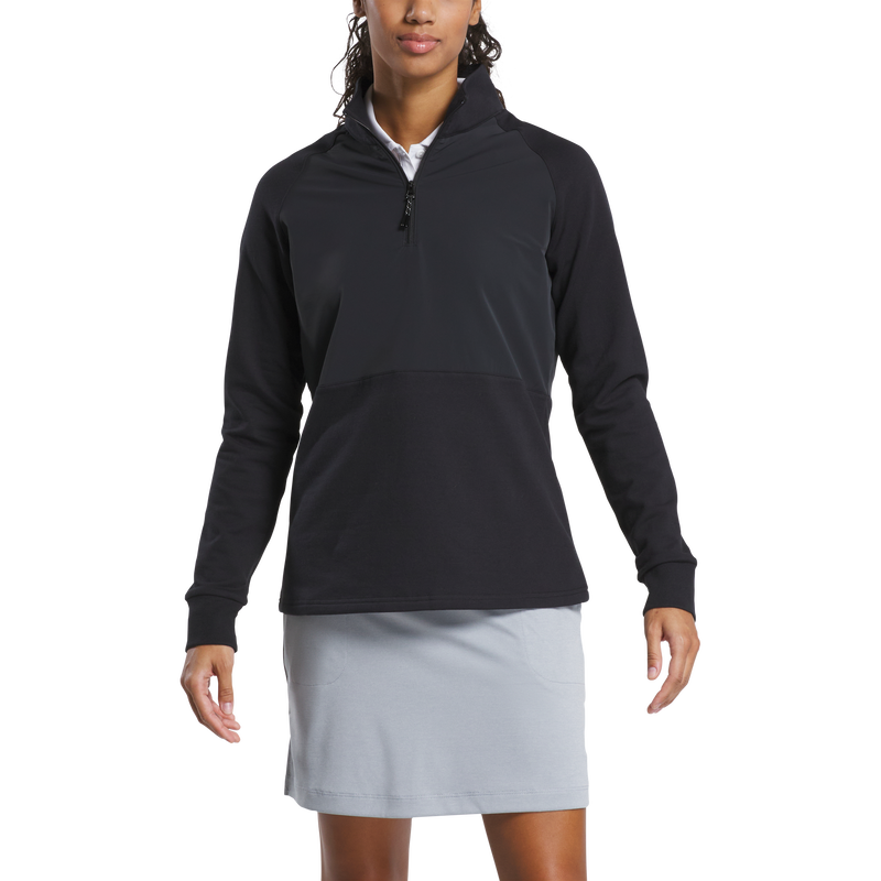 Hybrid Quarter-Zip Women - Black