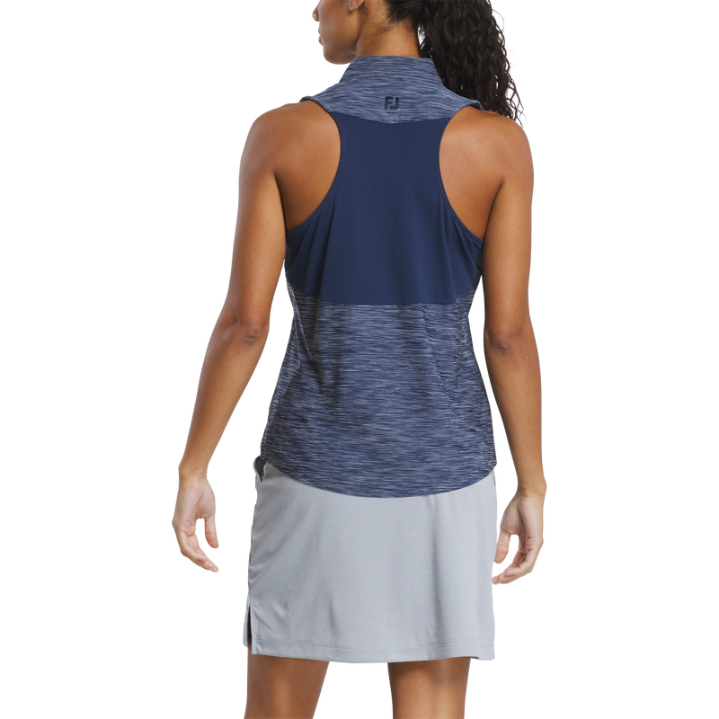 Space Dye Racerback Tank Women - Navy