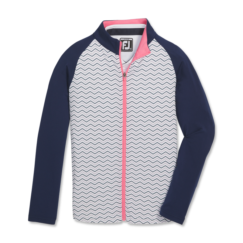 Full-Zip Mid-Layer Junior Girl - Chevron Dot