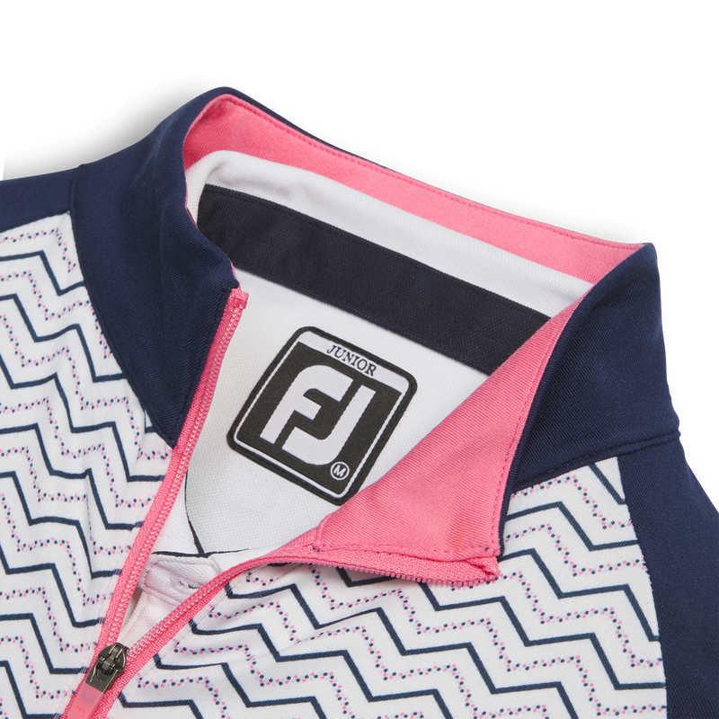 Full-Zip Mid-Layer Junior Girl - Chevron Dot