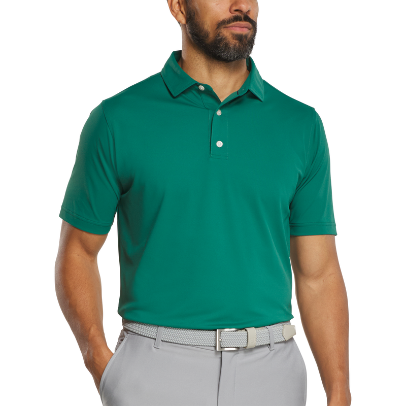 Performance Stretch Pique Solid Self Collar - Hunter Green