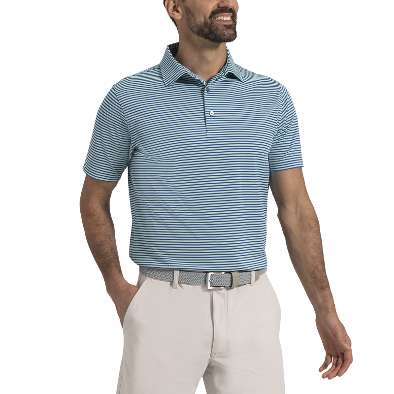 Multi-Stripe Pique - Royal / White / Seafoam