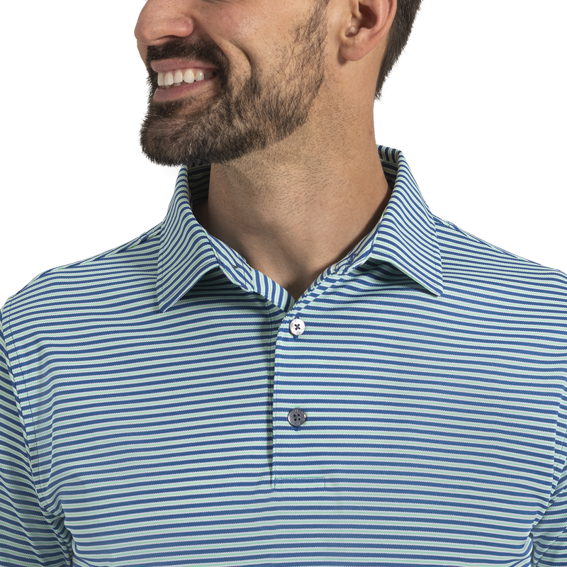 Multi-Stripe Pique - Royal / White / Seafoam